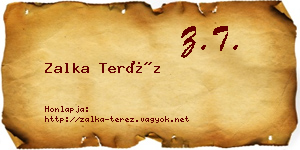 Zalka Teréz névjegykártya